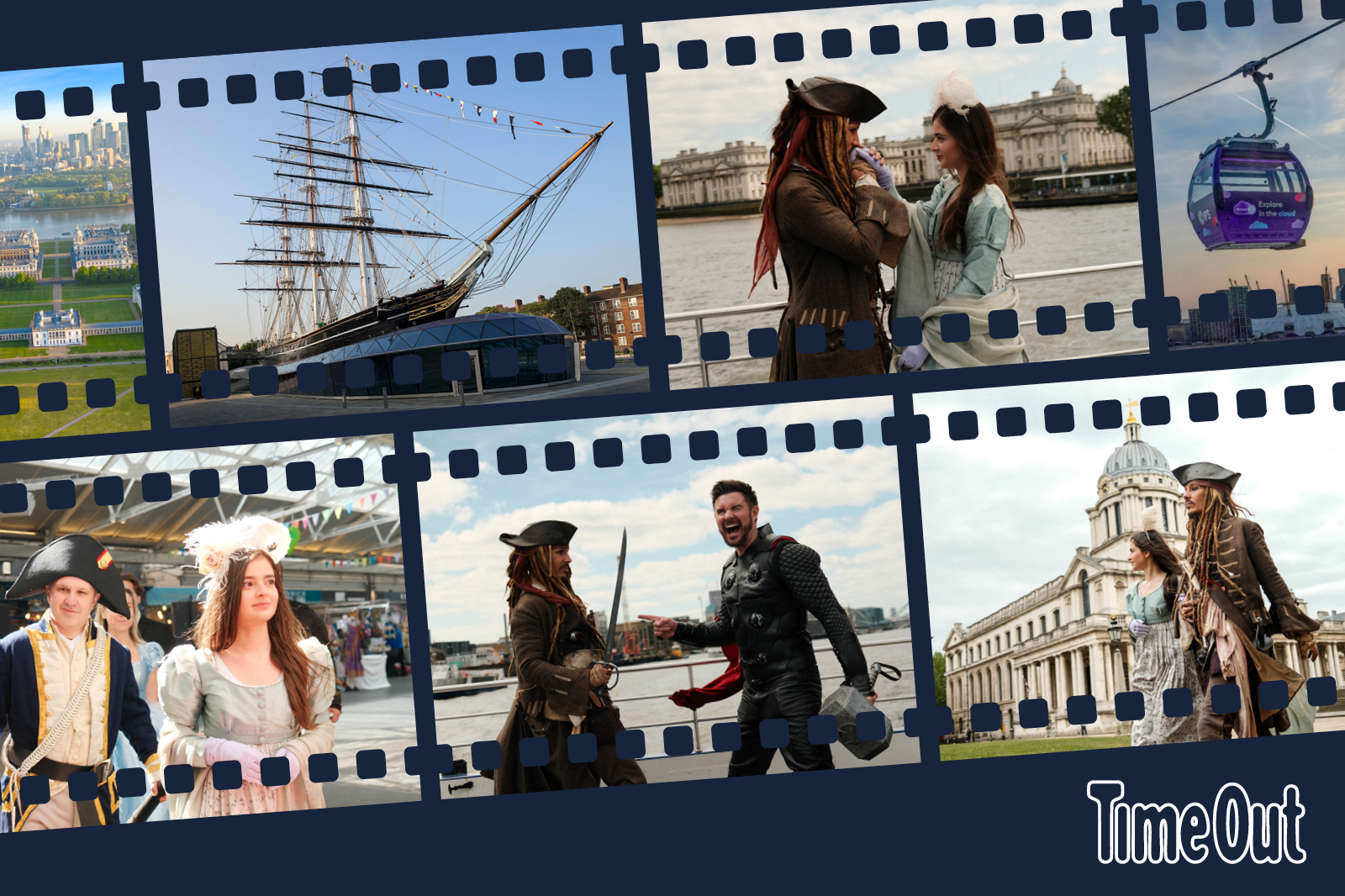 Time Out Competition film strip and images of Greenwich